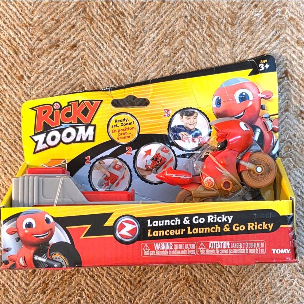 Ricky Zoom Launch & Go Ricky Motorcycle Playset Tomy Muddy Edition - New